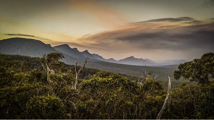 Sunset over the Grampians